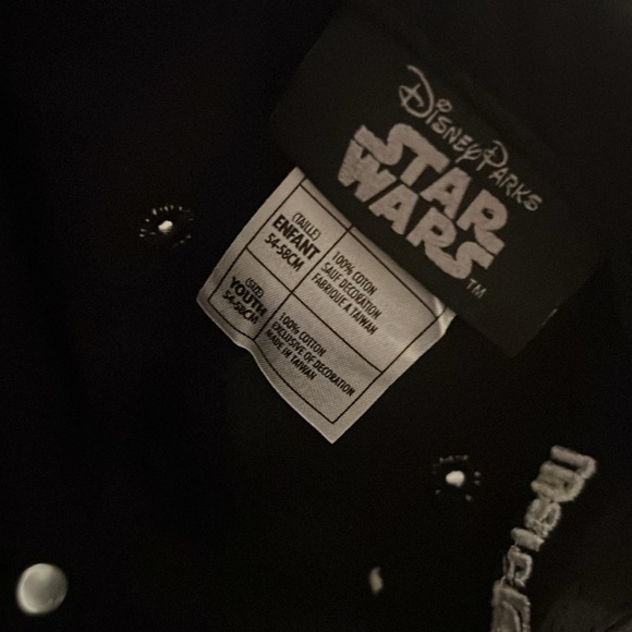 Disney Parks Star Wars Embroidered Darth Vader Black Baseball Cap Youth Size Hat - Picture 4 of 4